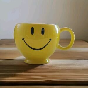 Teleflora Smile Smiley Face Mug Cup Coffee Tea Large Happy Face Vintage Cheer Up